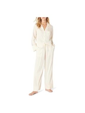 Ivory Satin Pajama Set